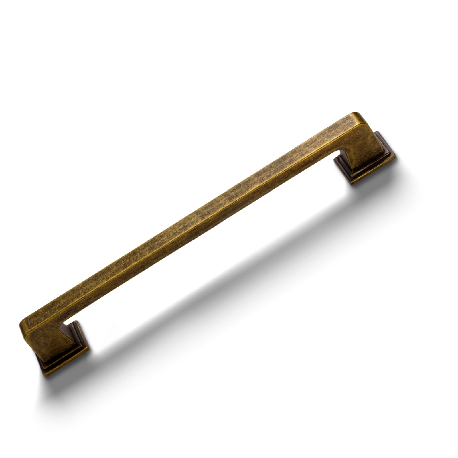 Photo 1 of Yagman 2 Pack Antique Brass Cabinet Pulls 3"(76mm) Hole Center Kitchen Retro Handles for Furniture and Drawers Vintage Square Dresser Handles Farmhouse Knobs Drawer Pulls Hardware Q-AB76-2