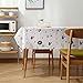 100% Waterproof PVC Vinyl Tablecloth,Printing Flower Picnic Wipeable Plastic Tableclothes,Spill Proof Vinyl Waterproof Oil Proof No-Iron Heavy Duty Rectangular Tablecloths Outdoor and Indoor Use