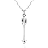 EnCharmed Arrow Archery Charm Necklace for Women, Sterling Silver Dainty Handmade Necklace, Archer Target Sport Pendant, Everyday Minimal Layering Jewelry, 18"