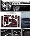 JDopption Blue Car Styling Rubber Gate Slot Pad Mat Cup Mat For Ford Mustang 2015 Up