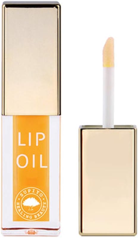 [supiyo] Lip Oil, Honey Scent, Clear Lip Gloss Serum, Daily Treatment Formulated with Natural Ingredients