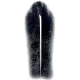 Harssidanzar Winter Warm Extra Large Faux Fur Scarf Collars Soft Fluffy Thick Long Scarves Shawl Wrap For Women KL603US
