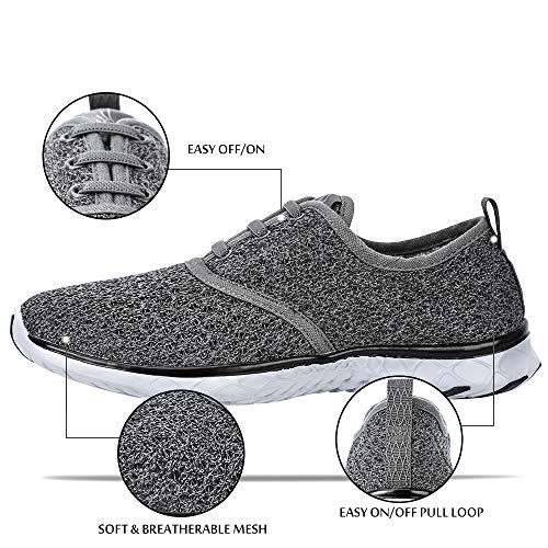 ALEADER Men's Stylish Quick Drying Water Shoes Gray 10.5 D(M) US