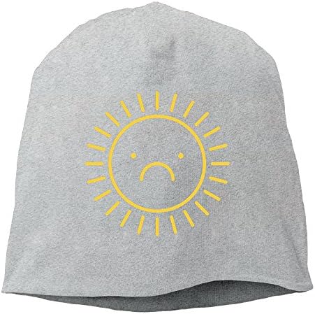 Newking Sad Sun Unisex Skull Beanie Knit Hat Cap, Winter Slouchy Hat Knit Skull Cap For Men &amp; Women