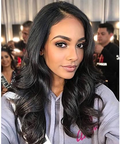 Huarisi Human Hair Lace Front Wigs Body Wave 8a Unprocessed Virgin Brazilian Hair Wigs 130% Density with Bleached Knots and Baby Hair For Black Women 12 inches