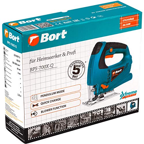 Bort Stichsäge BPS-700X-Q 650 Watt, 500-3000 UpM, elektronischer Drehzahlregelung, Pendelhubstichsäge, Schnitttiefe… – Bild 7
