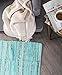 DII Contemporary Reversible Indoor Area Rag Rug, Machine Washable, Handmade from Recycled Fabrics, Unique For Bedroom, Living Room, Kitchen, Nursery and more, 4 x 6' - Aqua (Color may vary)