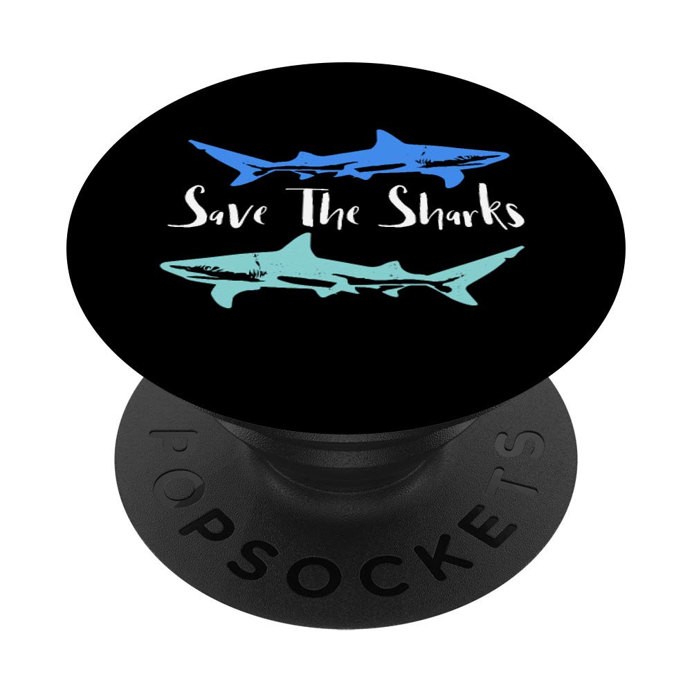 Save The Sharks Ocean apparel PopSockets PopGrip: Swappable Grip for Phones & Tablets