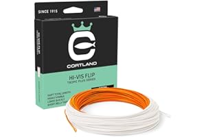 Cortland Tropic Plus Hi Vis Flip Saltwater Fly Line, HI-Vis Orange/White