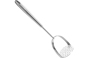 Potato Masher Stainless Steel - Mashed Potato Masher Kitchen Utensil，Potato Smasher for Potatoes, Bean, Vegetable & Fruits，Pe