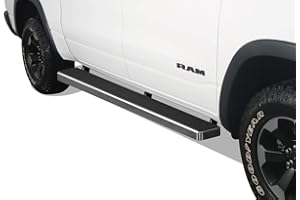 APS Running Boards 6 inches Compatible with Ram 1500 2019-2024 Crew Cab (Will Not Fit 2018 Previous Generation Build in 19-24) (Nerf Bars Side Steps Side Bars)