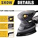 Mouse Detail Sander, TECCPO 1.6 Amp/15,500 OPM Mouse Sander with 12 Pcs Sandpapers (60 & 120 Grits), Dust Container, Ideal for Tight Space Sanding in Home Decoration -TAMS23P