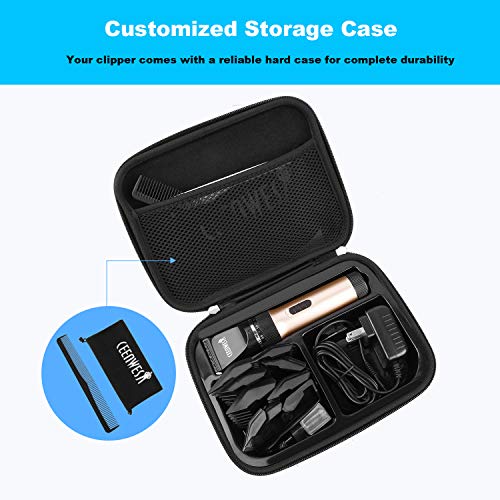 Ceenwes Hair Clippers Cordless Quiet Hair Trimmers Rechargeable Body Hair Removal Machine with 9 Combs&Carrying Bag for Women Father Mother Baby - Thumbnail 6