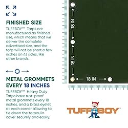 TUFFBOY Tarps Heavy Duty Waterproof 8x10