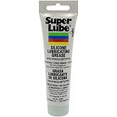 Super Lube 92003 Silicone Lubricating Grease with PTFE, 3 oz Tube, Translucent White
