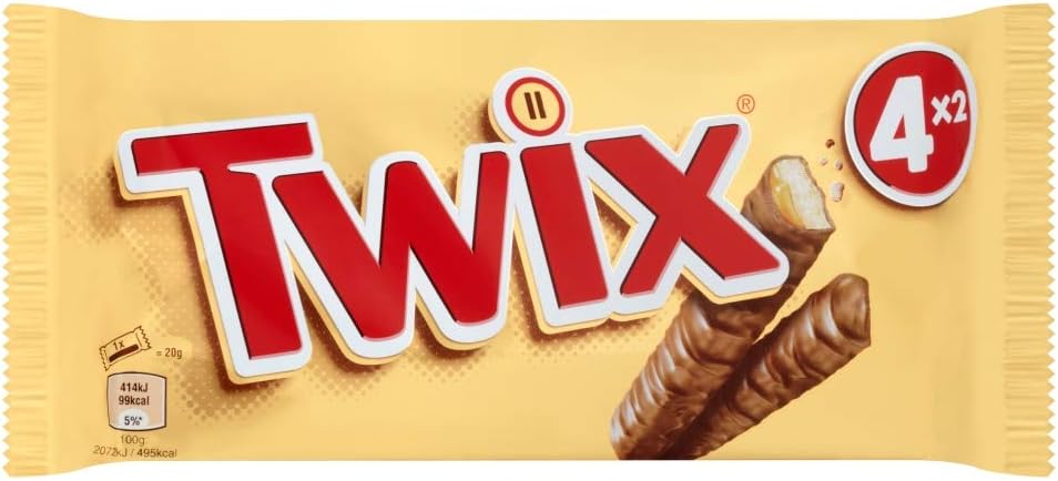 Original Twix Bar Chocolate 4 Pack British Chocolate Imported From The UK England