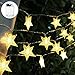 Viewpick LED Star String Lights 50 Christmas Lights Xmas Warm White Star Twinkling Fairy Lights Battery Operated Lights for Princess Castle Play Tents Princess Tent Bedroom Children Room Decoration
