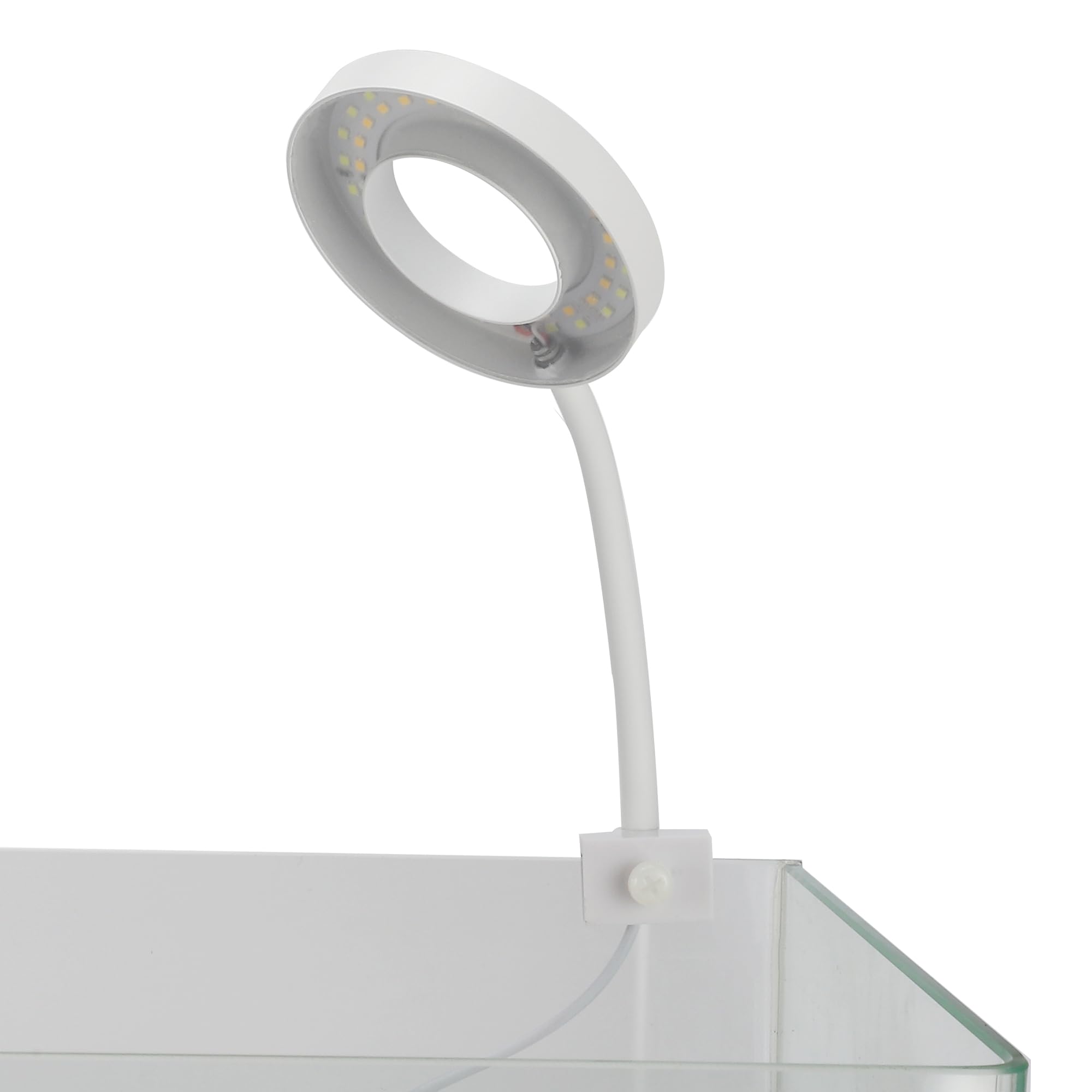 CAPASTEC Fish Tank Light, Aquarium Light, USB Small Aquarium Light, 360° Rotate Timer Aquarium Lamp, White