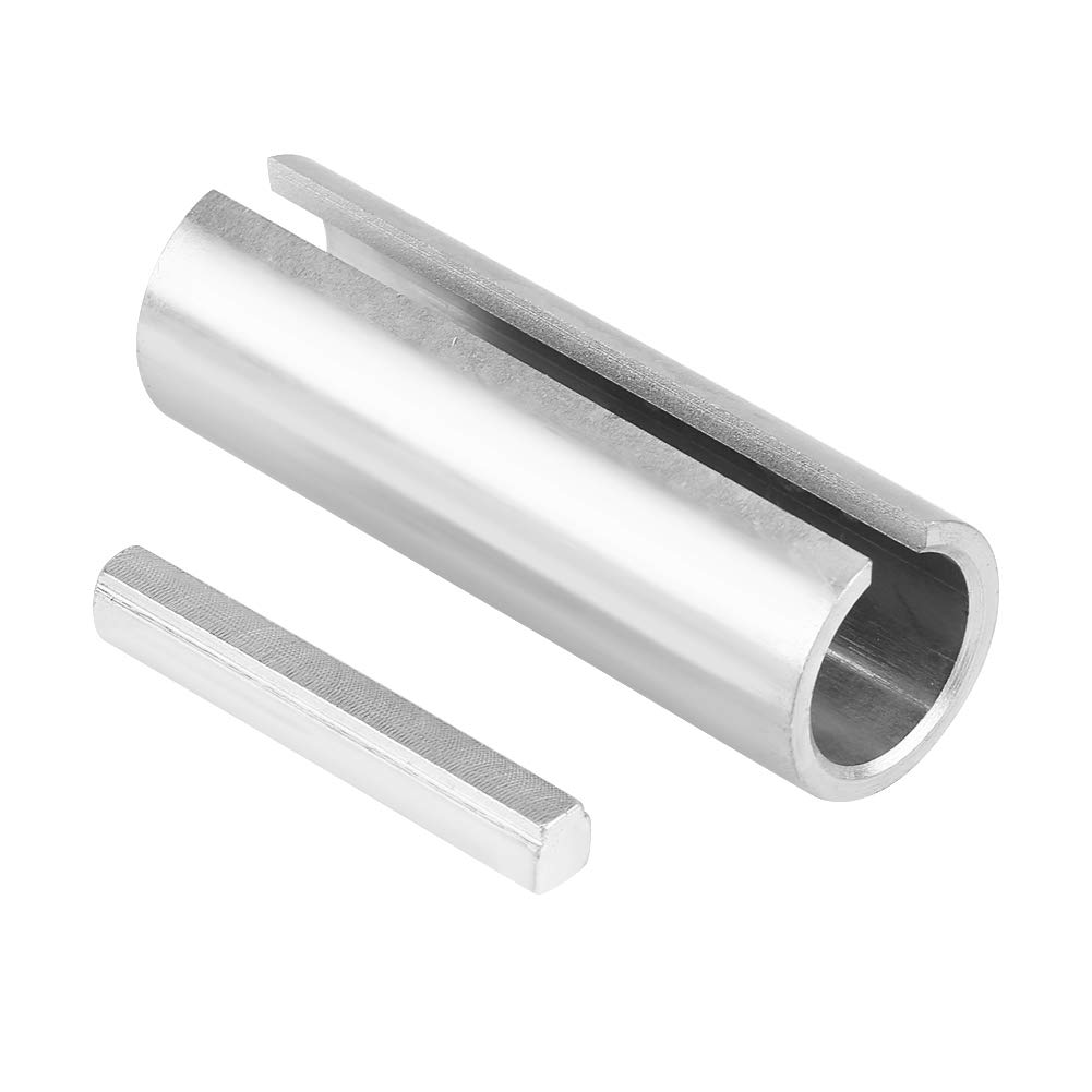 3and4 to Inch Crank Shaft Sleeve Adapter with Step Key Cold Rolled Steel Gas Engine Pulley Adapter for Motor Modification Adjustment and Axle Compatibility