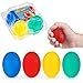 Funky Egg Grippers Set 4 Piece - Stress Relief Squishy Bouncing Ball - 2 Soft 2 Firm Hand Strengthening - Finger Resistance Squeeze Eggs Gift | Autism, ADHD and EDC Toys for Kids and Adult