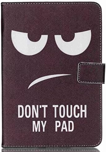 Nook HD+ 9-inch Tablet Case,Don't Touch My Pad Pattern Universal Premium Flip Wallet PU Leather Stand Case Skin with Card Slots for Nook HD+ BNTV600-GRY 9-inch