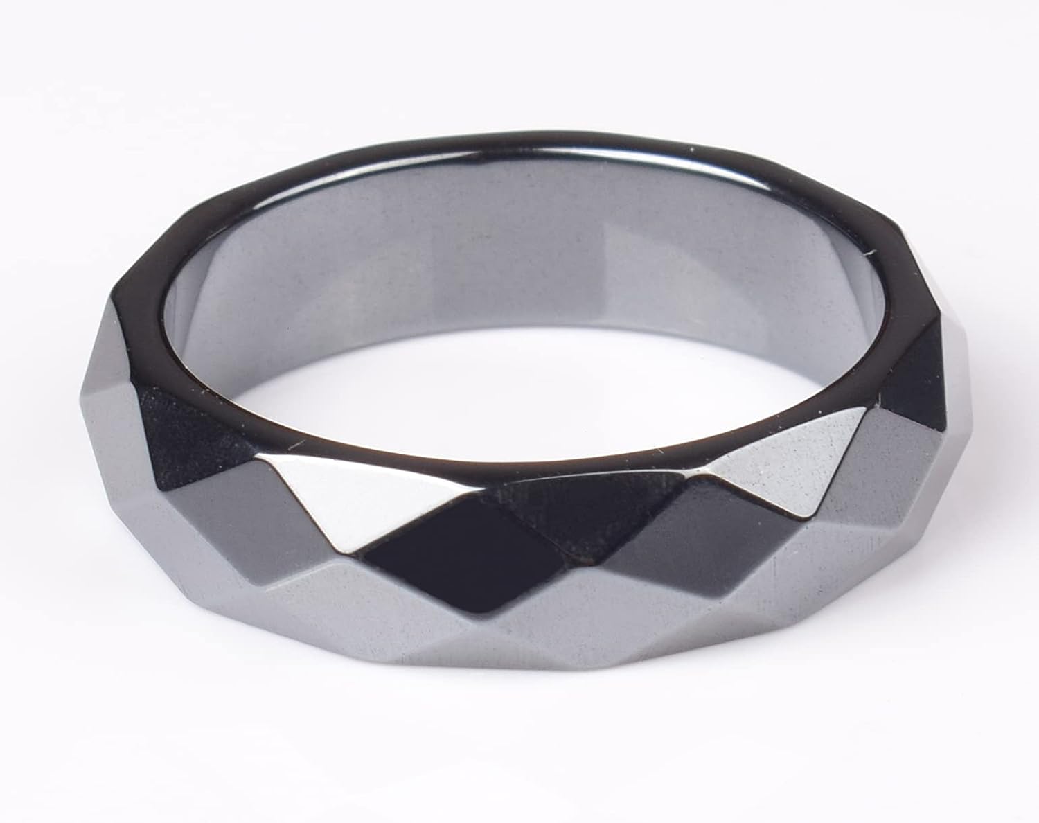 Strong Magnetic Therapy Natural Hematite Wedding Ring for Men Women Unisex (6): Health & Personal Care