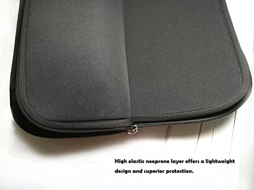 Naukay laptop bag 15.6 Inch,resistant Neoprene Laptop Sleeve/Notebook Computer Pocket Case/Tablet Briefcase Carrying Bag Compatible Asus/Dell/Fujitsu/Lenovo/HP/Sony/Toshiba/Acer/ Fujitsu(Black)