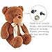 MANYEE 100Pcs Black Plastic Round Teddy Bear Safety Eyes Amigurumi Eyes with 100Pcs Matching Washers for Doll Animal Stuffed Toys All in One Box(6mm-12mm)