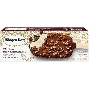 Image of Haagen-Dazs Vanilla Milk Chocolate Almond Ice Cream Bar, 3 oz (frozen)