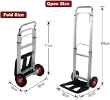 Vivo Technologies Folding Hand Truck Aluminium 90 kg Heavy Duty view 2