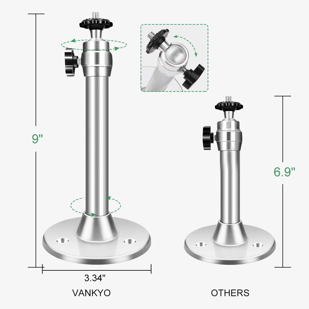 VANKYO Universal Mini Ceiling Projector Mount, Angle Adjustable Wall Ceiling Projector Mount with 360 Degrees Rotatable Heads, Compatible with Leisure 3: MP3 Players & Accessories
