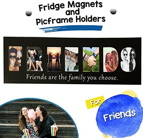 FRIENDS Fridge Magnets - Magnetic Picture Frame - Picframe Holder for your Friends Photos. Personalised Decorative Custom Frames for Pictures, Portraits, and more! Funny Photo Ideas!