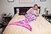 PixieCrush Mermaid Tail Blanket for Teenagers/Adults & Kids Thick, Plush Super Comfy Fleece Snuggle Blanket with Double Stitching, Keep Feet Warm (Large, Pink, Blue, Coral, Purple)