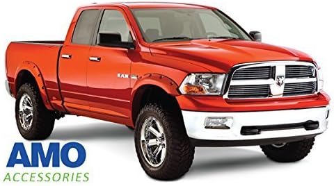 AMO Rivets Style Pocket Fender Flares for 2009 - 2015 Dodge Ram 1500 - GX/JGX - Sagebrush Metallic