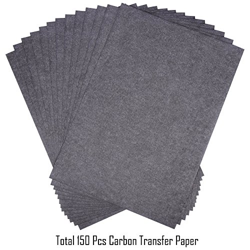 Selizo 150 Sheets Black Carbon Transfer Tracing Paper for Wood, Paper, Canvas and Other Art Surfaces (9 x 13 Inches)