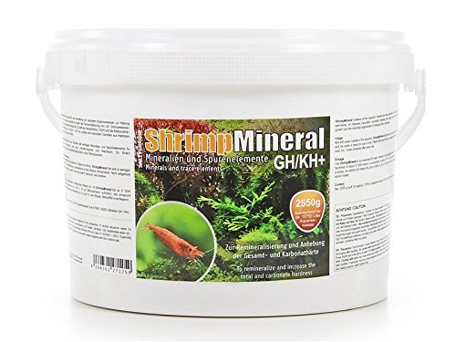 SALTYSHRIMP Shrimp Mineral GH/KH+ | 2,55 KG/ 2550g - Mineral salt. Specially developed for keeping & breeding shrimps. For neutral aquarium water & remineralisation