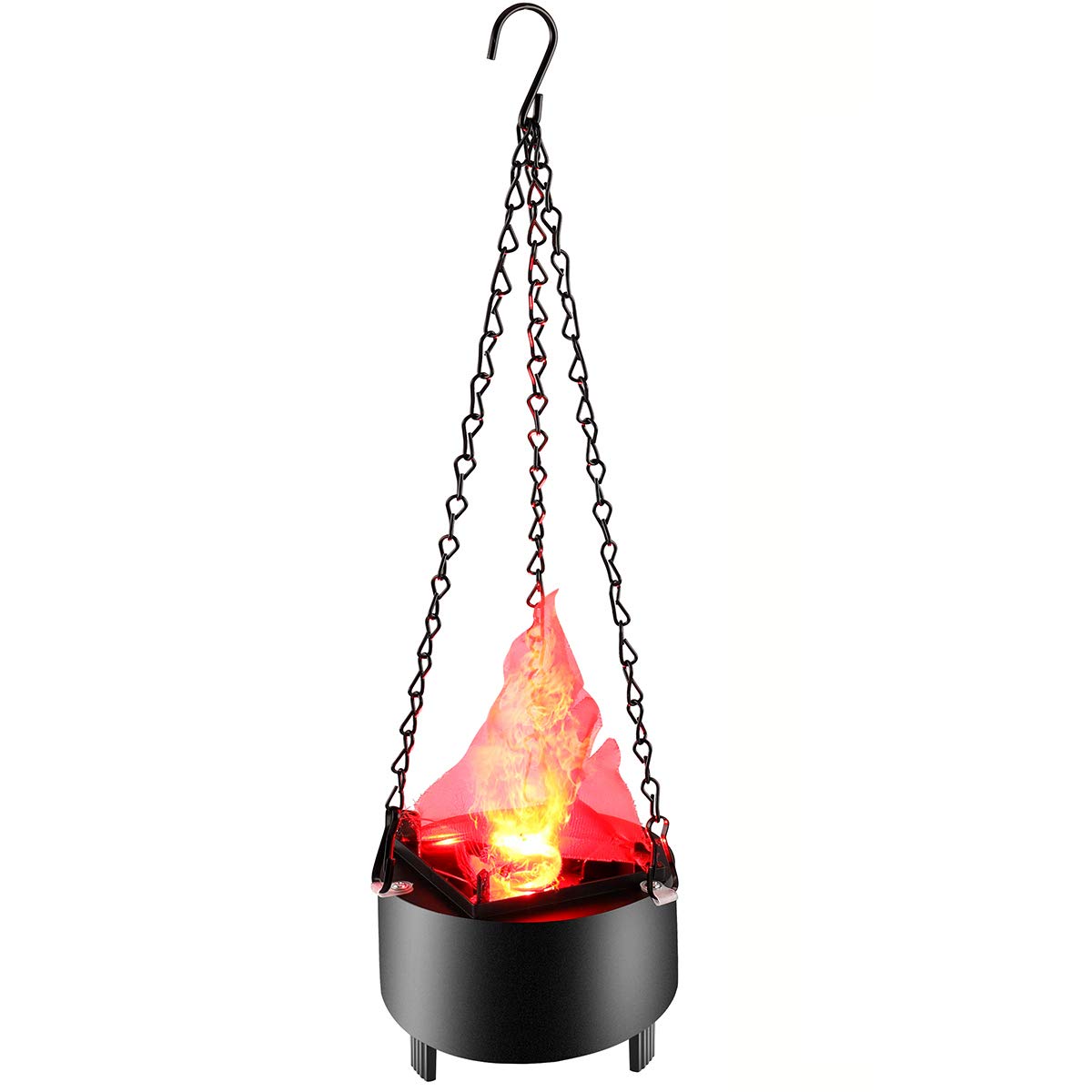 Dynamic Fire Effect Hanging Flame Light Simulated Decorative Atmosphere Lamp Artificial Flame Fake Fire Campfire Centerpiece with No Heat Base for Party Bar