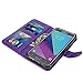 For Samsung Galaxy J7 V / J7 2017 / J7 Prime / J7 Perx / J7 Sky Pro / Galaxy Halo Case, LK Luxury PU Leather Wallet Flip Protective Case Cover with Card Slots and Stand (Purple)