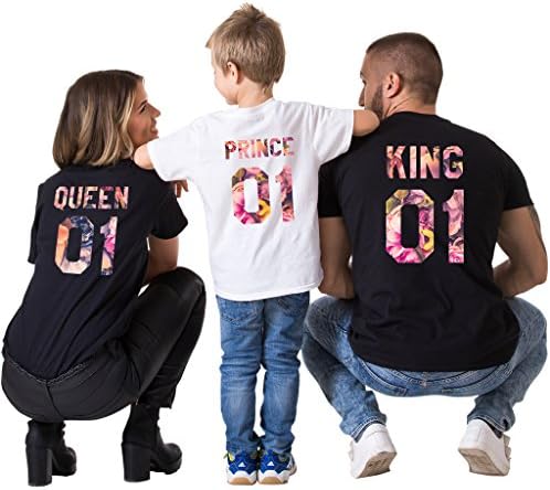 Epic Tees King Queen Prince 01 Fleur Print Matching Family Shirts-XL/XL/XS