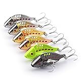 FishingSir Metal Fishing Spoons VIB Lures Sinking Fishing Blade Spinner Baits for Walleye Bass
