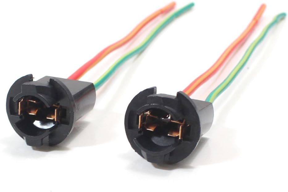 iJDMTOY 168 194 2825 W5W Wiring Harness Sockets Compatible With LED Bulbs, Parking Lights, License Plate Lights