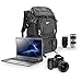 Evecase Extra Large Professional DSLR Camera/Laptop Travel Backpack Gadget Bag w Rain Cover For 15.6-inch Laptop, Tablet, Lens Kit Accessories, Full Frame Mirrorless Digital Cameras