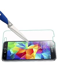 Mr Shield vidrio templado de dureza 9H para Samsung Galaxy S5. Mica protectora ultradelgada de 0.3 mm de borde redondo de 2.5D (3 unidades)