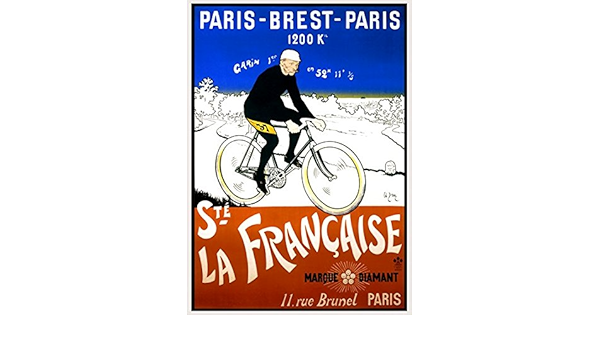 Amazon Com Paris Brest Paris Bicycle Poster 11 X 17 Inches Posters Prints