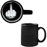 Middle Finger Coffee Mug Up Yours Mug Novelty Ceramic Middle Finger Coffee Cup Have a Nice Day Mug Funny 3D Finger Coffee mug