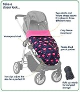 BundleBean GO Universal Waterproof Footmuff Navy Flamingo view 2