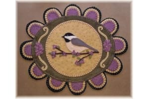 OVER THE RIVER FELT My Little Chickadee Penny Rug Kit Pre Washed Wool Felt Applique Kit Bird Pattern