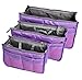 Vercord Purse Organizer Insert for Handbags Bag Organizers Inside Tote Pocketbook Women Nurse Nylon 13 Pockets Purple Medium