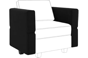 Belffin Modular Sofa Armrest Backrest Module for Modular Sectional Sofa Couch Side Armrest, Backrest Velvet Black