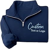 Personalized Logo Quarter Zip Sweatshirt, Custom Business Embroidery, Logo Business Uniform